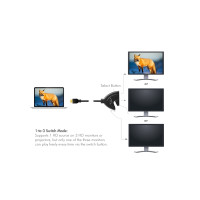 Produktbild för LogiLink - video/ljudsplitter/switch - 3 portar