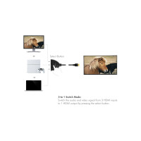 Produktbild för LogiLink - video/ljudsplitter/switch - 3 portar