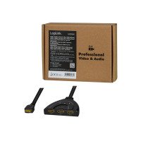 Produktbild för LogiLink - video/ljudsplitter/switch - 3 portar
