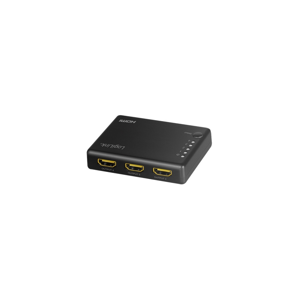 Produktbild för LogiLink - video/audiosplitter - 4 portar