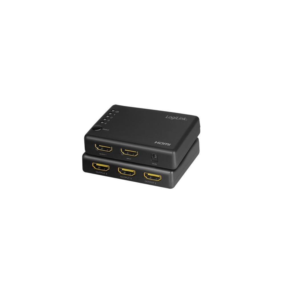 Produktbild för LogiLink - video/audiosplitter - 4 portar