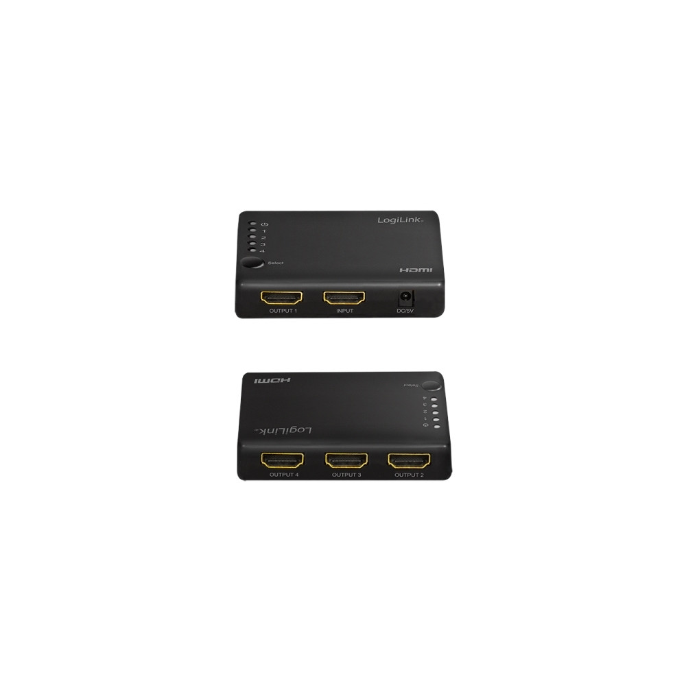 Produktbild för LogiLink - video/audiosplitter - 4 portar