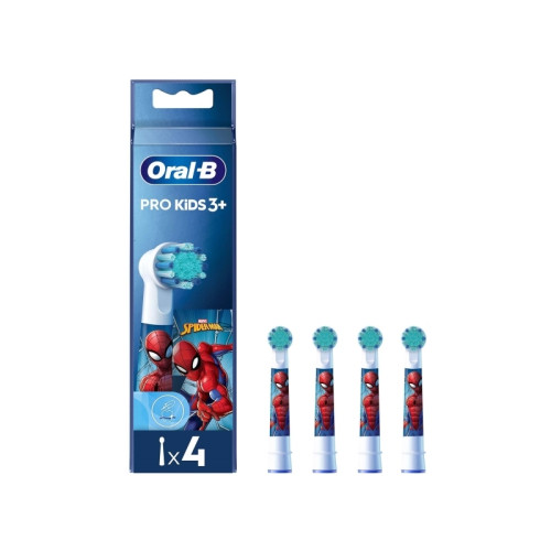 Braun Oral-B Kids Pro Kids3+, 4 styck, Multifärg, Vit, Spider-Man,...