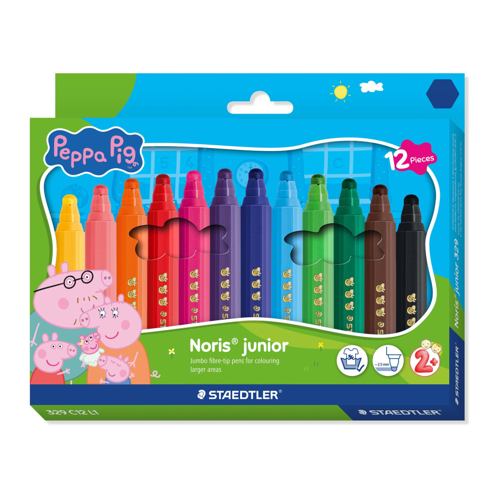 Produktbild för Tuschpennor STAEDTLER Noris® Junior Gurli Pig