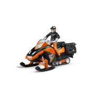 Produktbild för BRUDER Snowmobil w. Fahrer u. Ausst.| 63101, Snöskrapa model...