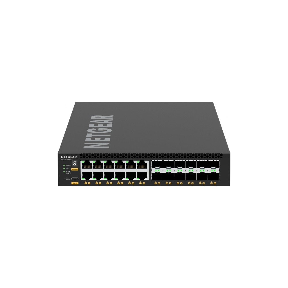 Produktbild för NETGEAR M4350 Series M4350-12X12F - switch - 24 portar - Administrerad - rackmonterbar