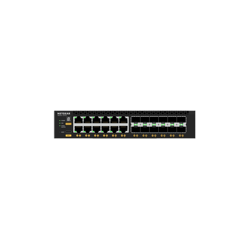 Produktbild för NETGEAR M4350 Series M4350-12X12F - switch - 24 portar - Administrerad - rackmonterbar