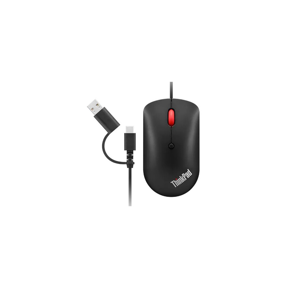 Produktbild för Lenovo ThinkPad Compact - mus - USB, USB-C - korpsvart