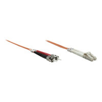 Produktbild för Intellinet Fiber Optic Patch Cable, OM2, LC/ST, 3m, Orange, Duplex, Multimode, 50/125 µm, LSZH, Fibre, Lifetime Warranty, Polybag - patch-kabel - 3 m