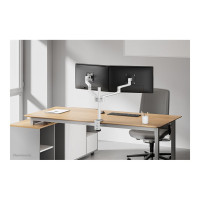 Produktbild för Neomounts DS60-425WH2 monteringssats - fullständig rörelse - för 2 monitorer - vit