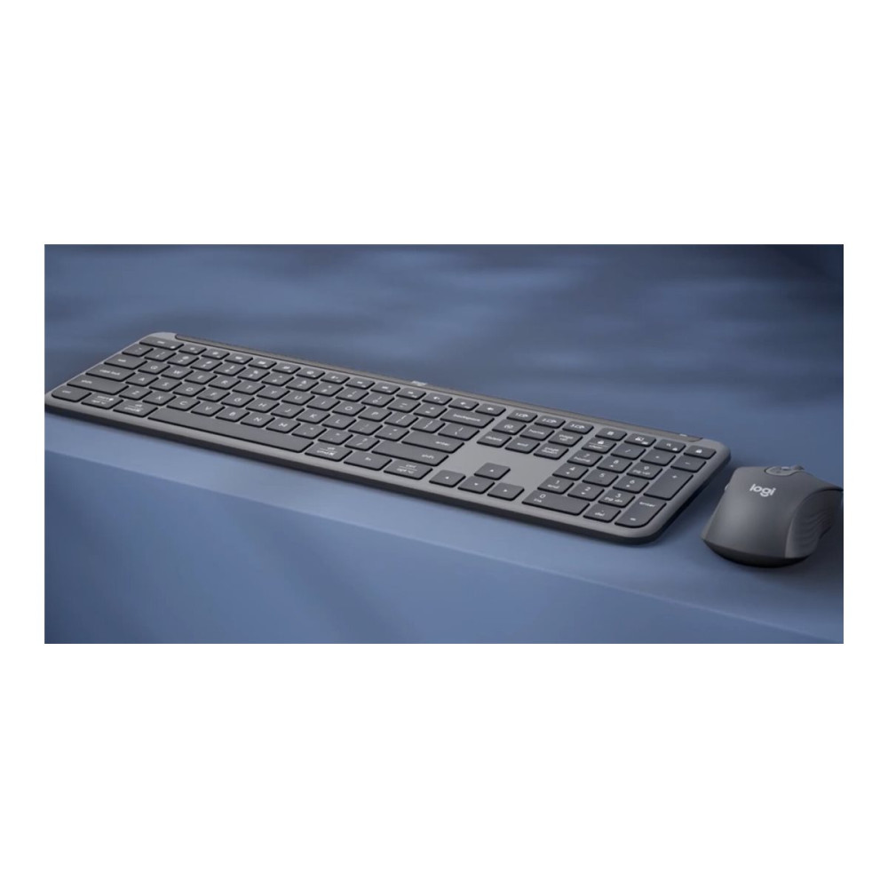 Produktbild för Logitech Signature Slim Combo MK950 for Business - sats med tangentbord och mus - 100% full size - QWERTZ - schweizisk - grafit Inmatningsenhet