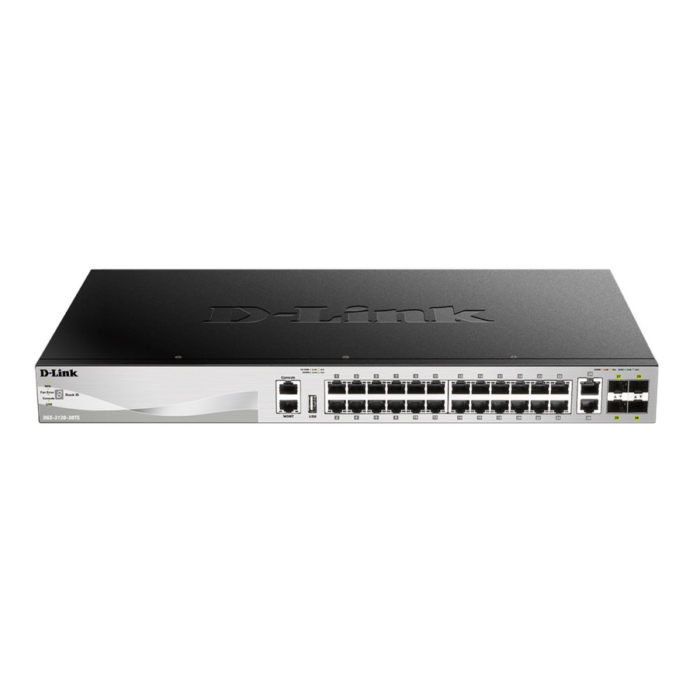 Produktbild för D-Link DGS 3130-30TS - switch - 30 portar - Administrerad - rackmonterbar