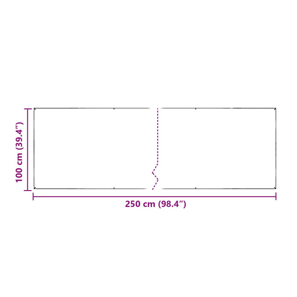 Produktbild för Tarp Transparent 2,5 x 1 m PE