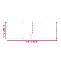 Produktbild för Tarp Transparent 2,5 x 1 m PE