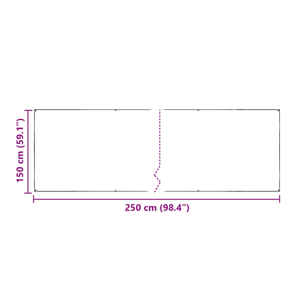 Produktbild för Tarp Transparent 2,5 x 1,5 m PE