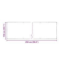 Produktbild för Tarp Transparent 2,5 x 1,5 m PE