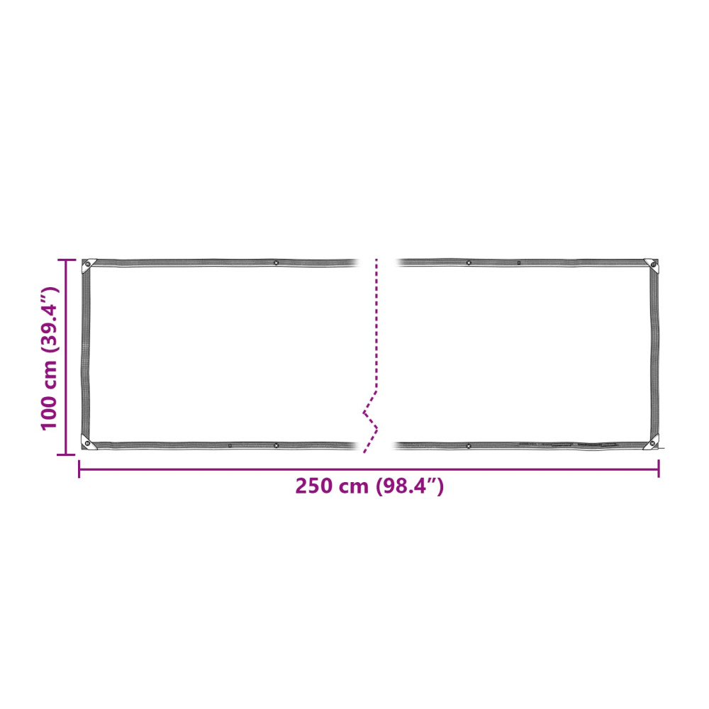 Produktbild för Tarp Transparent 2,5 x 1 m PE