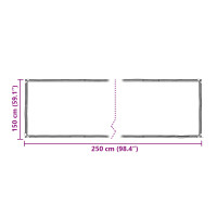 Produktbild för Tarp Transparent 2,5 x 1,5 m PE