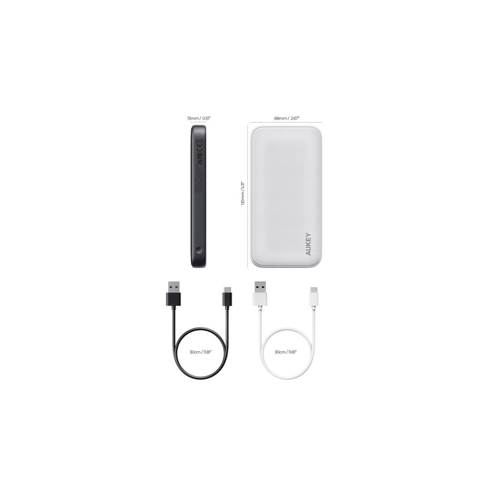 Produktbild för Aukey PB-Y46 power bank - snabbladdning - USB, USB-C - 37 Watt
