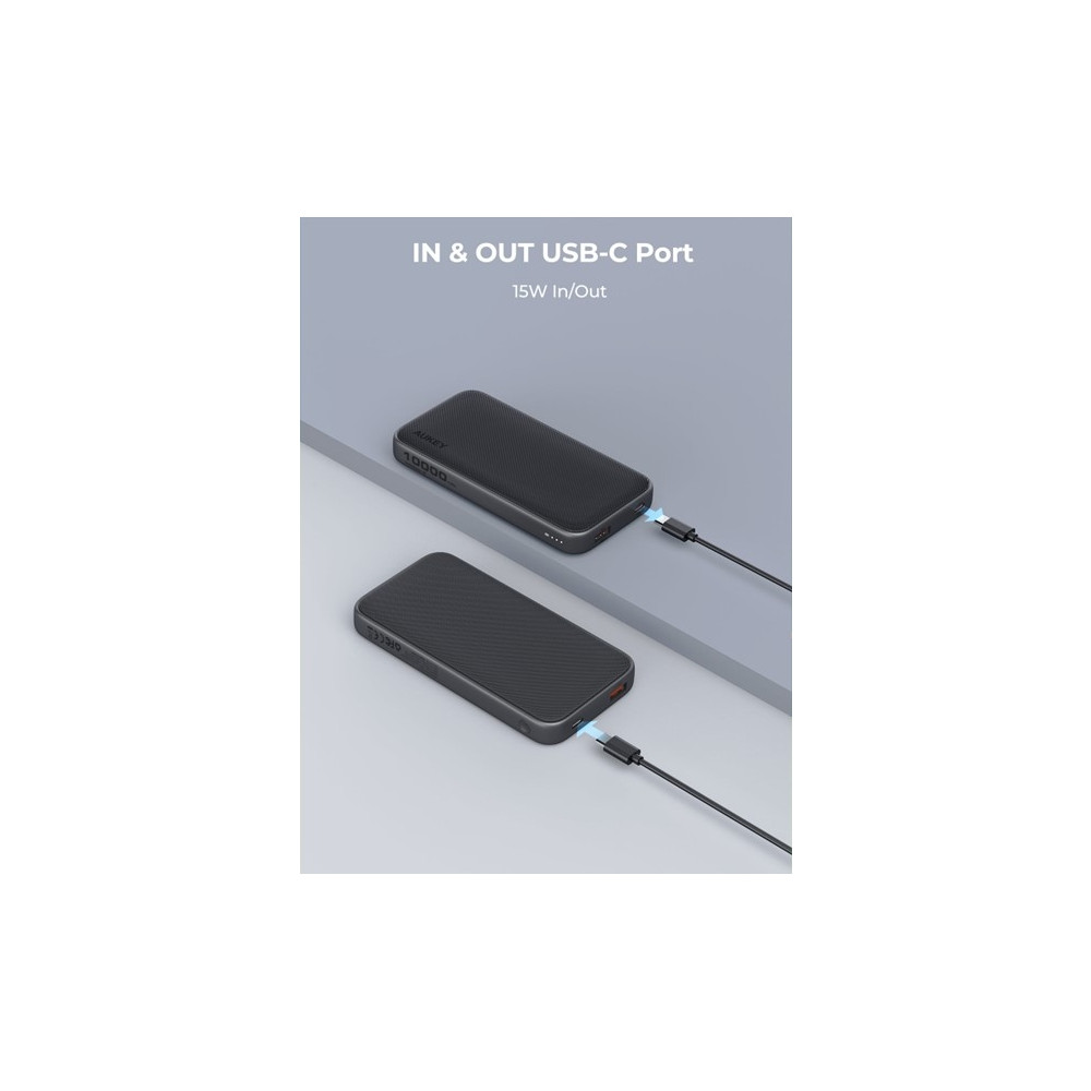 Produktbild för Aukey PB-Y46 power bank - snabbladdning - USB, USB-C - 37 Watt