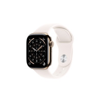 Produktbild för Apple Watch Series 11 (GPS + Cellular) - guld titan - smart klocka med sportband - lätt rouge - 64 GB