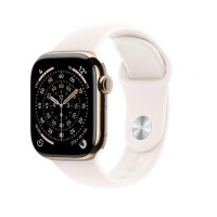 Produktbild för Apple Watch Series 11 (GPS + Cellular) - guld titan - smart klocka med sportband - lätt rouge - 64 GB