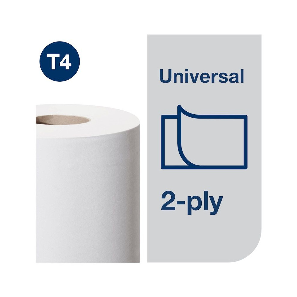Produktbild för Toalettpapper Tork T4 Universal, 2-lagers, oblekt, FSC Återv...
