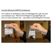 Produktbild för Lynlåspose Grippie 80x120mm T-65 m/skrivefelt