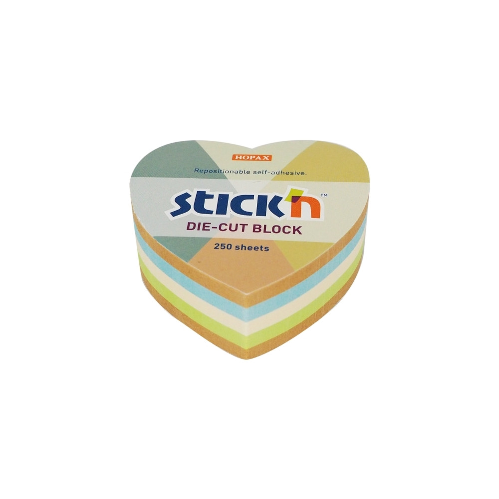 Produktbild för Stick'n Notes 67x67 mm Hjärta, 100 % återvunnet papper, med...