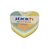 Produktbild för Stick'n Notes 67x67 mm Hjärta, 100 % återvunnet papper, med...