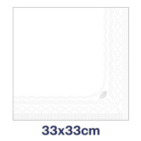 Produktbild för Tork mjuk lunchservetter 33x33 cm, vit