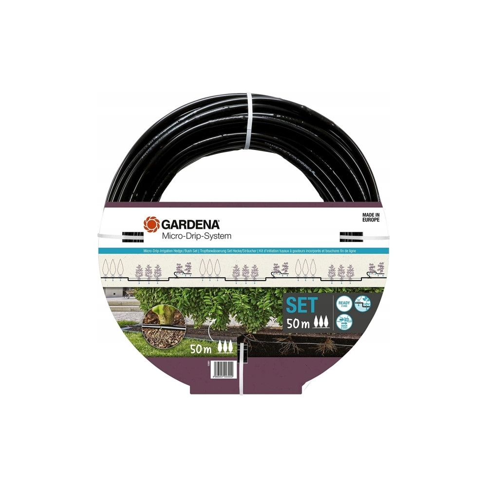 Produktbild för Gardena Micro-Drip-System Hedge/Bush Set - droppbevattningslinje - 50 m