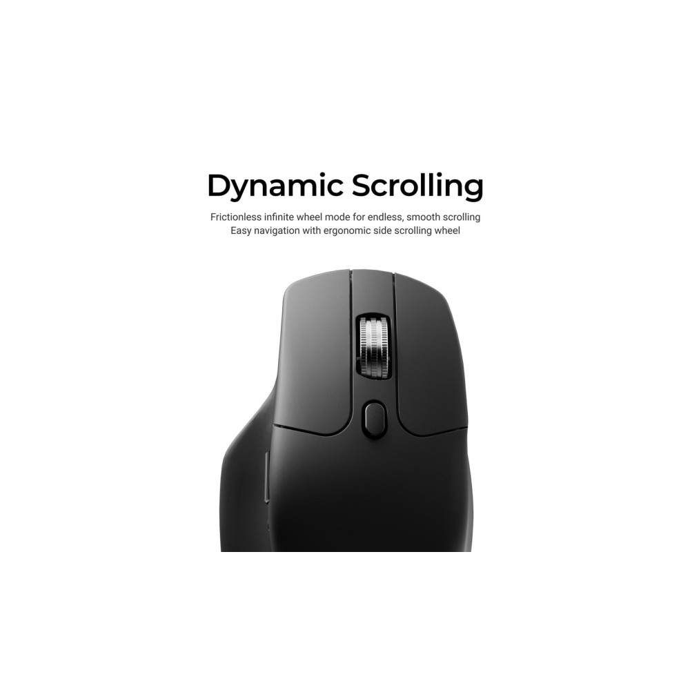 Produktbild för Keychron M6 - mus - 2.4 GHz, USB-C, Bluetooth 5.3 - svart