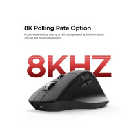Produktbild för Keychron M6 - mus - 2.4 GHz, USB-C, Bluetooth 5.3 - svart