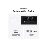 Produktbild för Keychron M6 - mus - 2.4 GHz, USB-C, Bluetooth 5.3 - svart