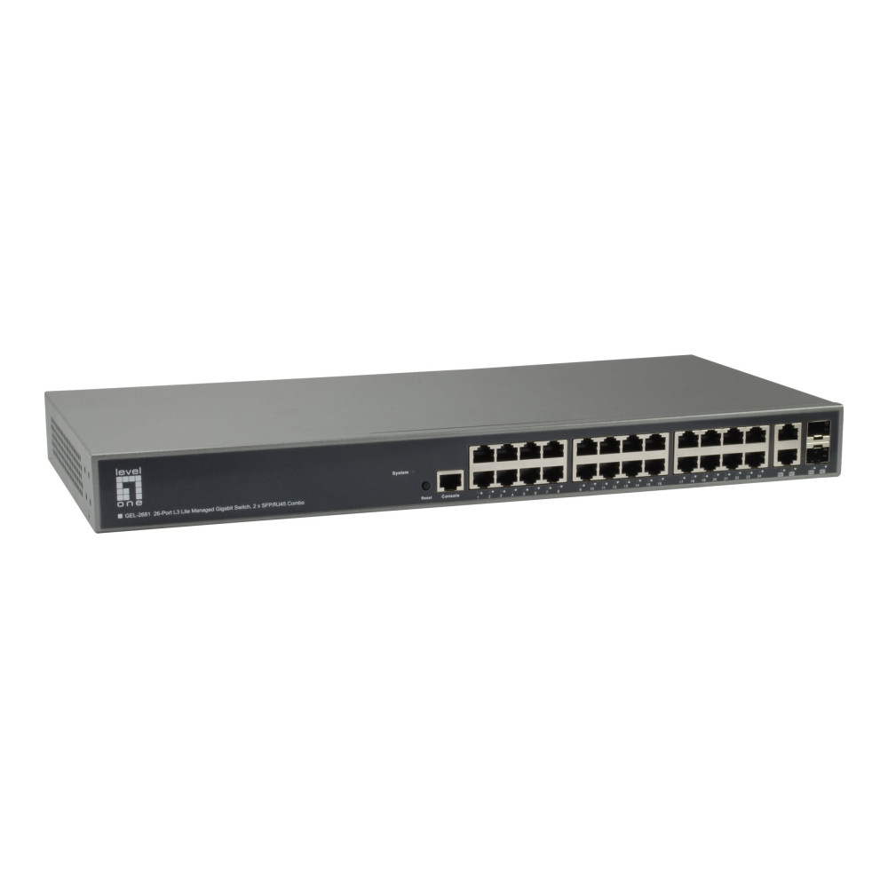 Produktbild för LevelOne GEL-2681 - switch - 26 portar - Administrerad - rackmonterbar