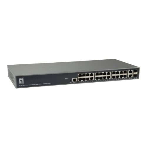 LevelOne LevelOne GEL-2681 - switch - 26 portar - Administrerad - rackmonterbar