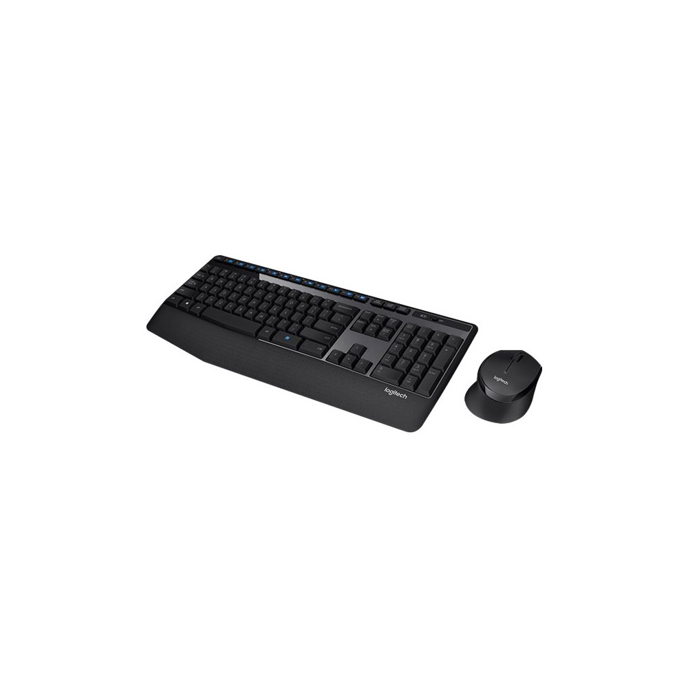 Produktbild för Logitech Wireless Combo MK345 - sats med tangentbord och mus - fransk - svart, blå Inmatningsenhet