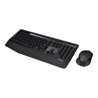 Produktbild för Logitech Wireless Combo MK345 - sats med tangentbord och mus - fransk - svart, blå Inmatningsenhet