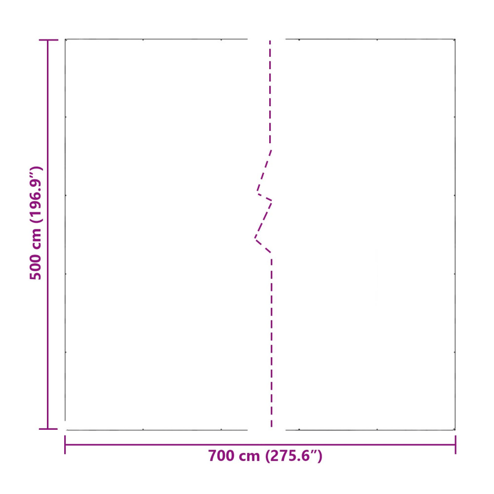 Produktbild för Tarp Transparent 7 x 5 m PE