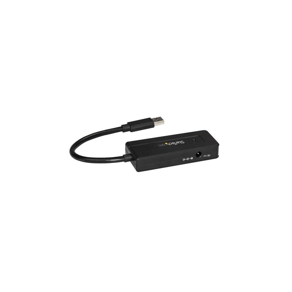 Produktbild för StarTech.com USB 3.0-hubb med 4 portar - Minihubb med laddningsport - Strömadapter medföljer - hubb - 4 portar
