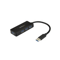 Produktbild för StarTech.com USB 3.0-hubb med 4 portar - Minihubb med laddningsport - Strömadapter medföljer - hubb - 4 portar