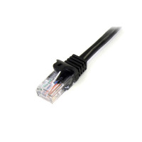 Produktbild för StarTech.com Cat5e patchkabel med hakfria RJ45-kontakter – 2 m, svart - patch-kabel - 2 m - svart