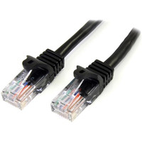 Produktbild för StarTech.com Cat5e patchkabel med hakfria RJ45-kontakter – 2 m, svart - patch-kabel - 2 m - svart