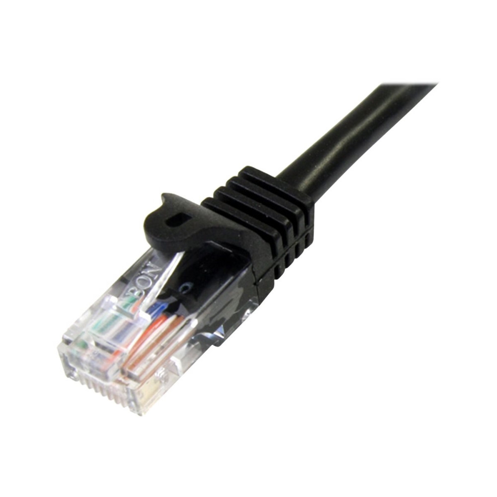 Produktbild för StarTech.com Cat5e patchkabel med hakfria RJ45-kontakter – 2 m, svart - patch-kabel - 2 m - svart