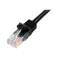 Produktbild för StarTech.com Cat5e patchkabel med hakfria RJ45-kontakter – 2 m, svart - patch-kabel - 2 m - svart