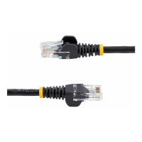 Produktbild för StarTech.com Cat5e patchkabel med hakfria RJ45-kontakter – 2 m, svart - patch-kabel - 2 m - svart