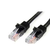 Produktbild för StarTech.com Cat5e patchkabel med hakfria RJ45-kontakter – 2 m, svart - patch-kabel - 2 m - svart