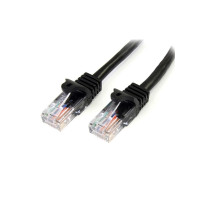 Produktbild för StarTech.com Cat5e patchkabel med hakfria RJ45-kontakter – 2 m, svart - patch-kabel - 2 m - svart