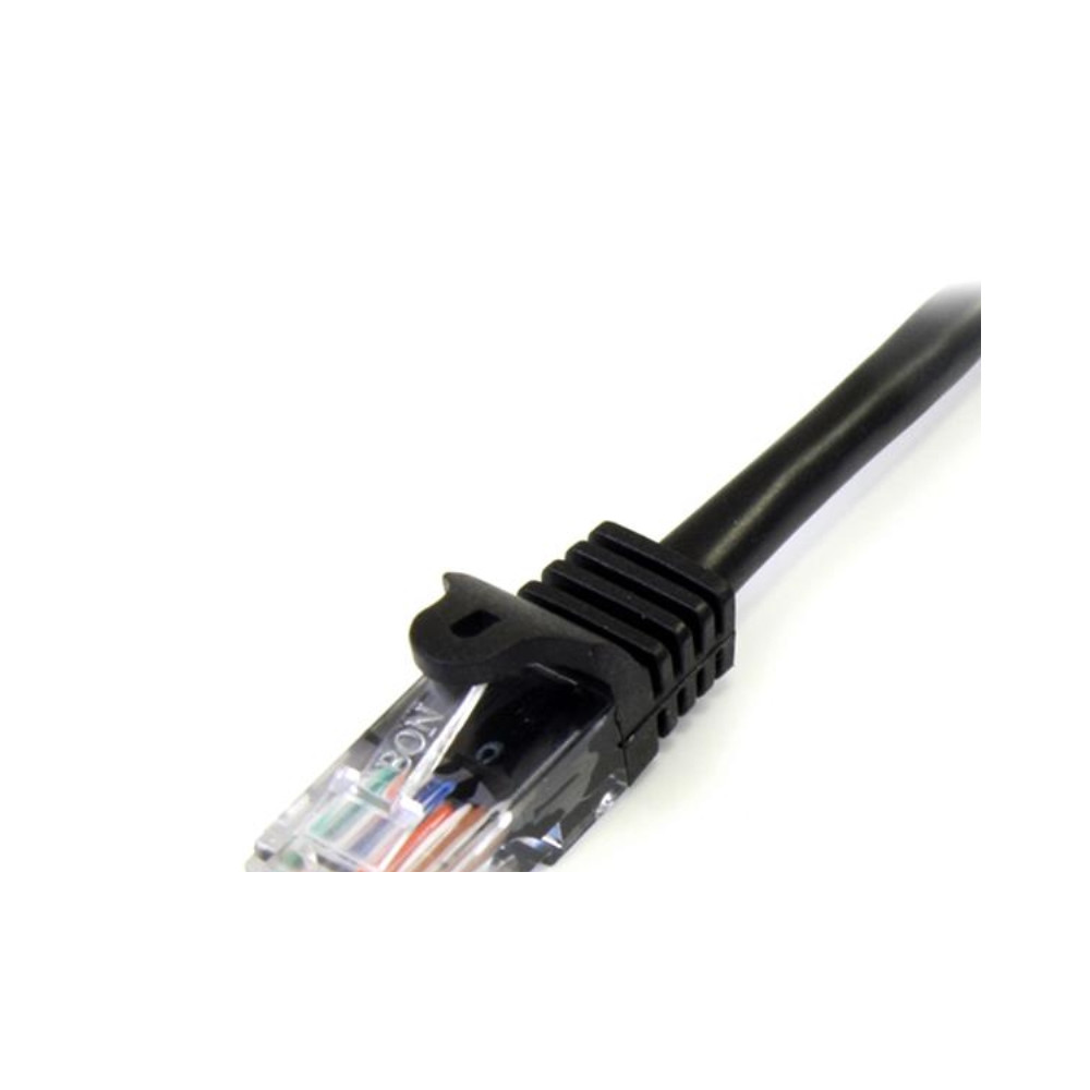 Produktbild för StarTech.com Cat5e patchkabel med hakfria RJ45-kontakter – 2 m, svart - patch-kabel - 2 m - svart